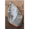Image 4 : Large Alabaster Stone Indian Chief SCULPTURE on a Wood Base