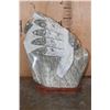 Image 5 : Large Alabaster Stone Indian Chief SCULPTURE on a Wood Base