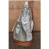Image 6 : Large Alabaster Stone Indian Chief SCULPTURE on a Wood Base