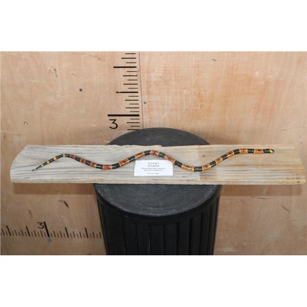 *Real Skin* CORAL SNAKE Mounted on a Wood Plank