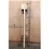 Image 7 : Scrimshawed OSTRICH Egg by African Artist "NQO" displayed on a Tall Metal Stand