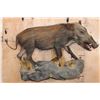 Image 1 : Life-sized BUSHPIG on a Rocky Wall Hanging Base