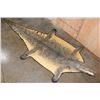 Image 1 : XXL 14' 9" Long CROCODILE HIDE or CROCODILE RUG with its Mounted Head and Claws