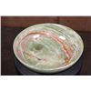 Image 1 : Big BOWL Carved from a Single Piece of GREEN BANDED ONYX