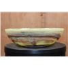 Image 2 : Big BOWL Carved from a Single Piece of GREEN BANDED ONYX