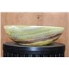 Image 3 : Big BOWL Carved from a Single Piece of GREEN BANDED ONYX