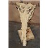 Image 3 : Fossilized CROCODILIAN Skull on a Custom Metal and Wood Stand