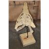 Image 7 : Fossilized CROCODILIAN Skull on a Custom Metal and Wood Stand