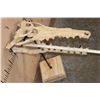 Image 9 : Fossilized CROCODILIAN Skull on a Custom Metal and Wood Stand