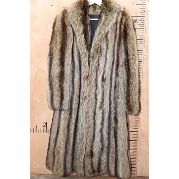 Women's Long "Anne Klein" RACCOON Fur Coat