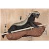 Image 2 : Life-sized HONEY BADGER on a Rock Wall Base