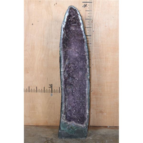 XXXL 3' 10" Tall AMETHYST GEODE Crystal Cathedral, Weight: 132 lbs (The Next Lot is its other half)