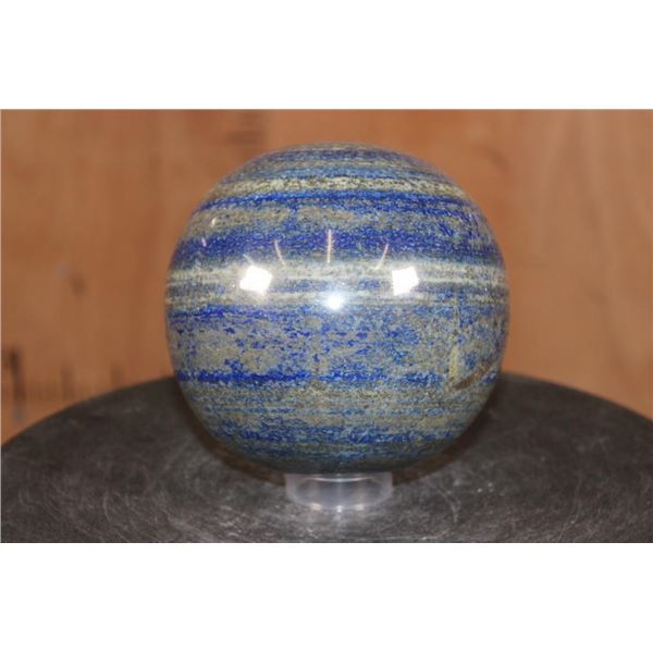 XL Polished BLUE LAPIS LAZULI Mineral Sphere