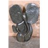 Image 1 : XXL Hand-carved SERPENTINE Stone ELEPHANT and Child Sculpture by Shona artisans in Zimbabwe