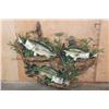 Image 1 : 3 *Real Skin* LARGE MOUTH BASS on a Decorative Wall Hanging Base