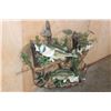 Image 3 : 3 *Real Skin* LARGE MOUTH BASS on a Decorative Wall Hanging Base