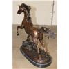 Image 7 : Big Bucking BRONCO Bronze Sculpture on a Marble Base, Weight: 31 lbs
