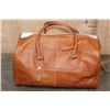Image 5 : *Brand New* Brown and White Cowhide Leather DUFFLE BAG or Luggage with Fringe