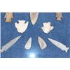 Image 14 : (27) Native American ARROWHEADS or Spear Points in a Display Case