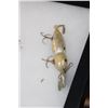 Image 5 : (3) Antique Wood FISHING LURES with (6) Old FISHING LURES in a Display Case