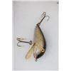 Image 9 : (3) Antique Wood FISHING LURES with (6) Old FISHING LURES in a Display Case