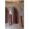 Image 4 : (150) *Brand New* Damascus Steel and Carbon Steel Fixed Blade and Folding KNIVES