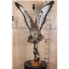 Image 7 : *Rarely Seen* Life-sized EUROPEAN BUZZARD Perched on a Branch and Wood Base