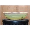 Image 6 : Big BOWL Carved from a Single Piece of GREEN BANDED ONYX