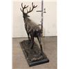 Image 8 : Bronze Bugling ELK Sculpture after artist P.J. Mene, on a MARBLE Base, Weight: 21 lbs
