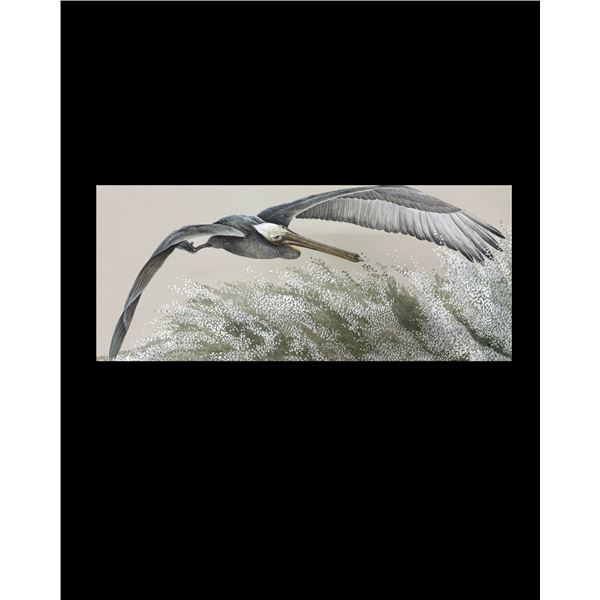 Pelican Wave Riders Original Painting by Art LaMay Donated by Art and Bonnie LaMay