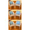 Image 1 : Qty 6 Kettal Outdoor Powder-Coated Aluminum Mesh Chairs 23"x23"x32"H w/ Seat & Blue Back Cushions