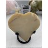 Image 5 : 3.1 INCH AGATE SLICE  HEART WITH DRUZY