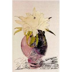 Warhol "Flowers" Hand-colored Screenprint