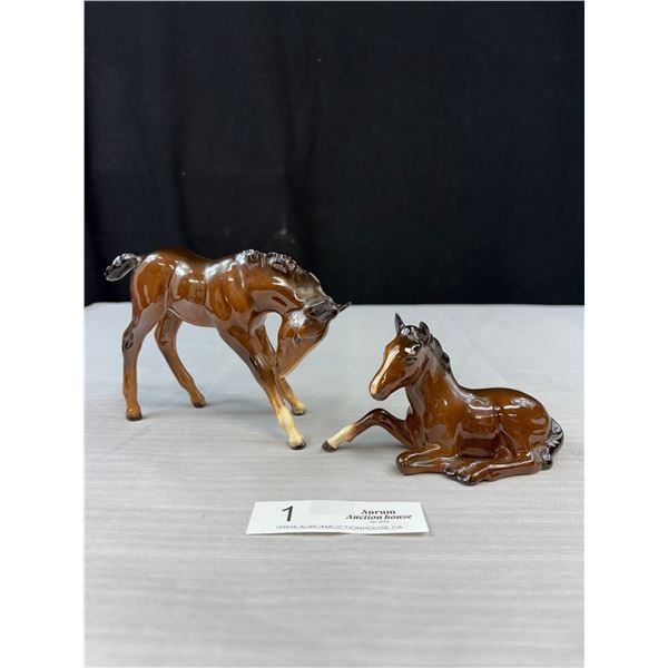 2 Made in England Beswick Horses,1 Has Repair