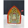 Image 1 : 1930s J.Chein Wind-up Tin Litho Cathedral Church Pipe Organ in Excellent Working Condition