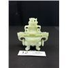 Image 1 : Vintage Chinese Light Green Jade Foo Dog Incense Burner w/ Lid
