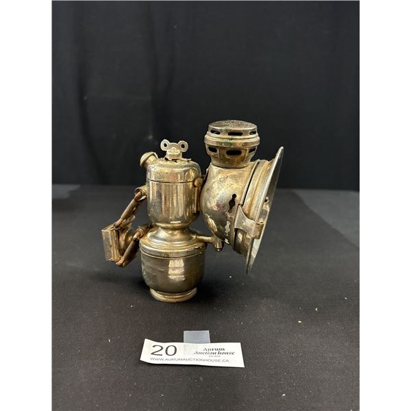 Very Old Powell & Hamner "Revenge" Carbide Bicycle Lamp
