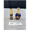 Image 1 : Vintage Limoges France Cobalt ww/22K Gold Empty Perfume Bottles