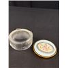 Image 6 : 2 Vintage Glass and Porcelain Powder Vanity Boxes