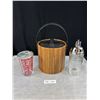 Image 1 : Mid-Century Phoenixware Ice Bucket and Glass Cocktail Shakers