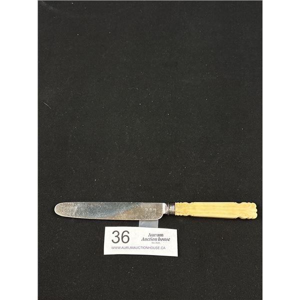 19th Century Carved Ivory Handle Knife 1840-60