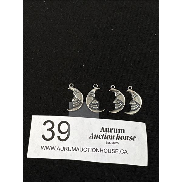 4 Sterling Man in The Moon Pendants/Charms