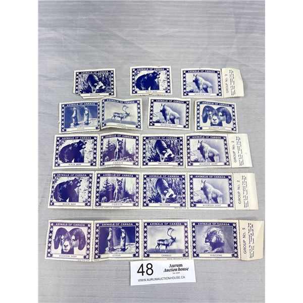 Very Interesting, Canadian Animal Poster Stamps 1939
