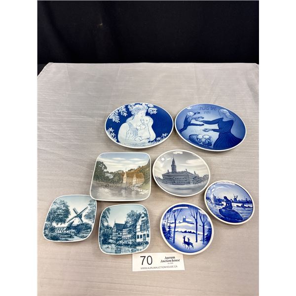 Lot of 8 Decorative Vintage Denmark Plates
