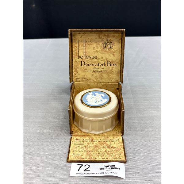 Vintage Unused Bellevue Decorated Box w/Original Box - Made in England