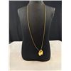 Image 1 : Nice Quality 30" Gold Plated Chain w/ Two Leaf Pendants