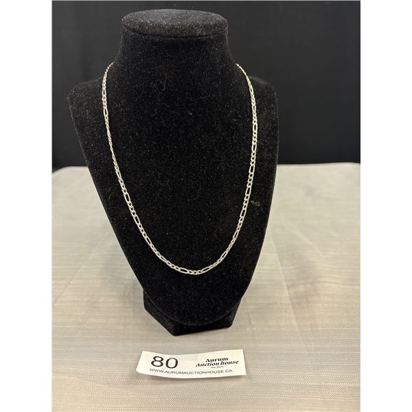 Sterling Figaro 19" Chain Necklace - Marked .925