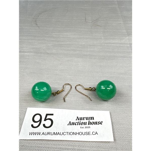 Large Jade (Look) Ball Earrings