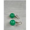 Image 2 : Large Jade (Look) Ball Earrings
