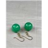 Image 3 : Large Jade (Look) Ball Earrings